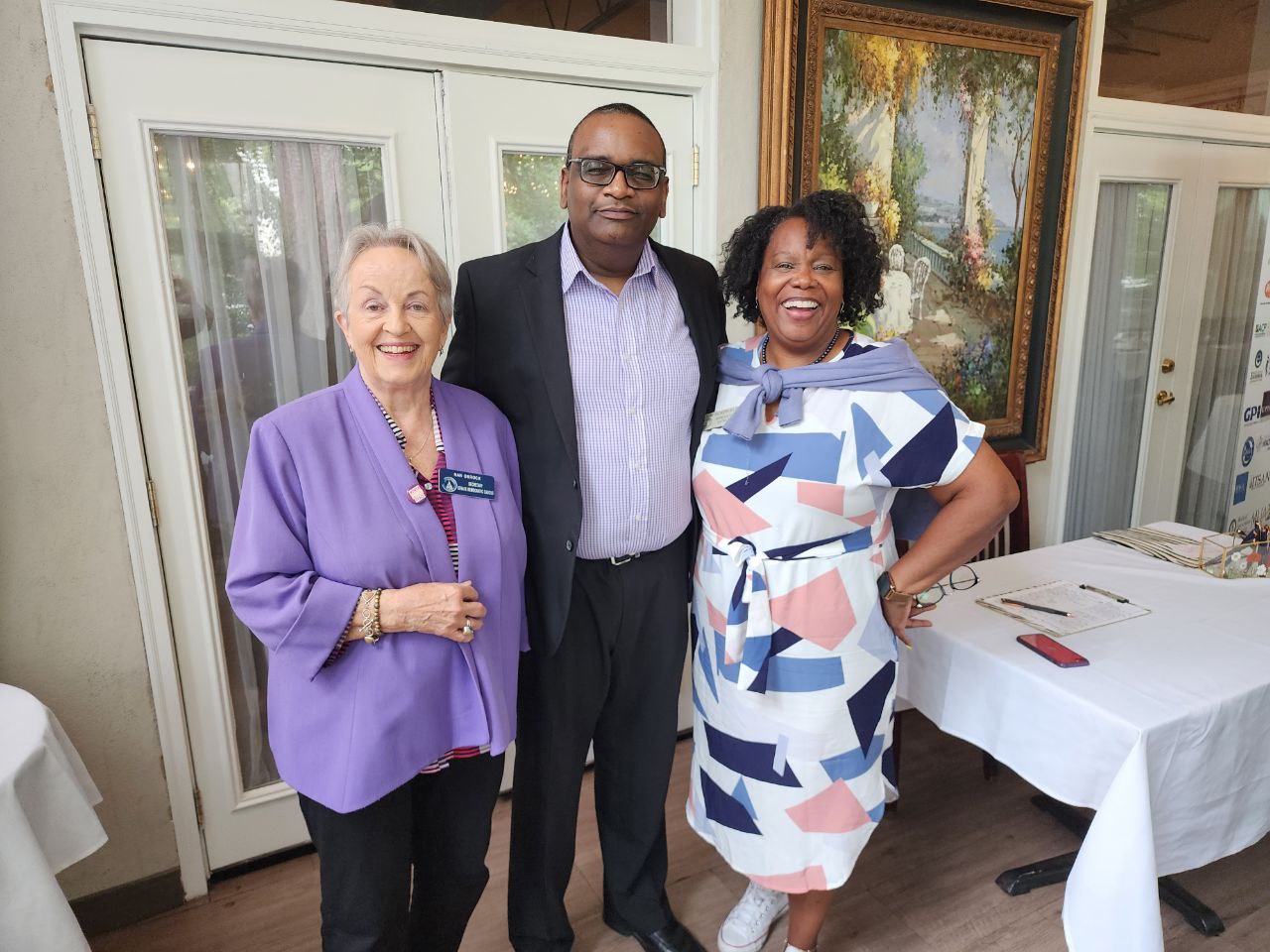 Christopher Reed with State Senator Nan Orrock and State Representative Kim Schofield