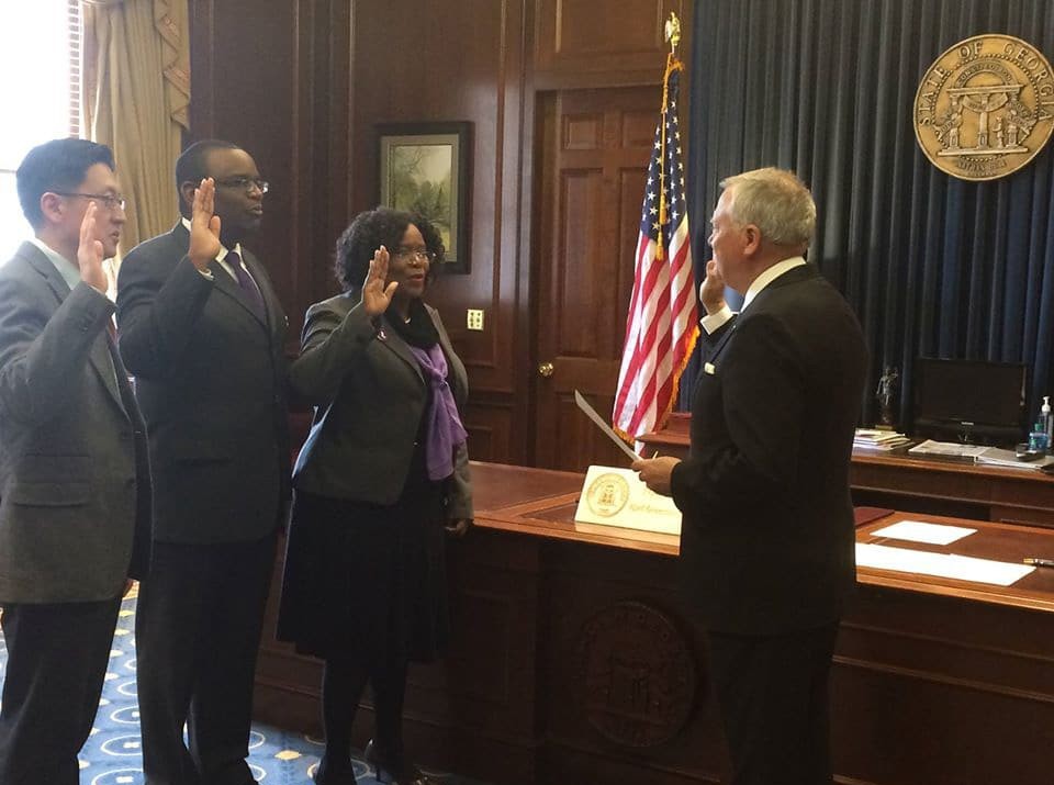 Christopher with Kim Schofield, Dr. Sam Lim, Georgia Council on Lupus Education and Awareness